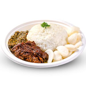 Nasi Rendang (+ Sayur, Sambal-Pisah)